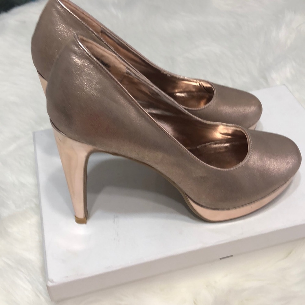 Rampage rose gold tone Sparkly heels size 8.5 - Picture 5 of 8
